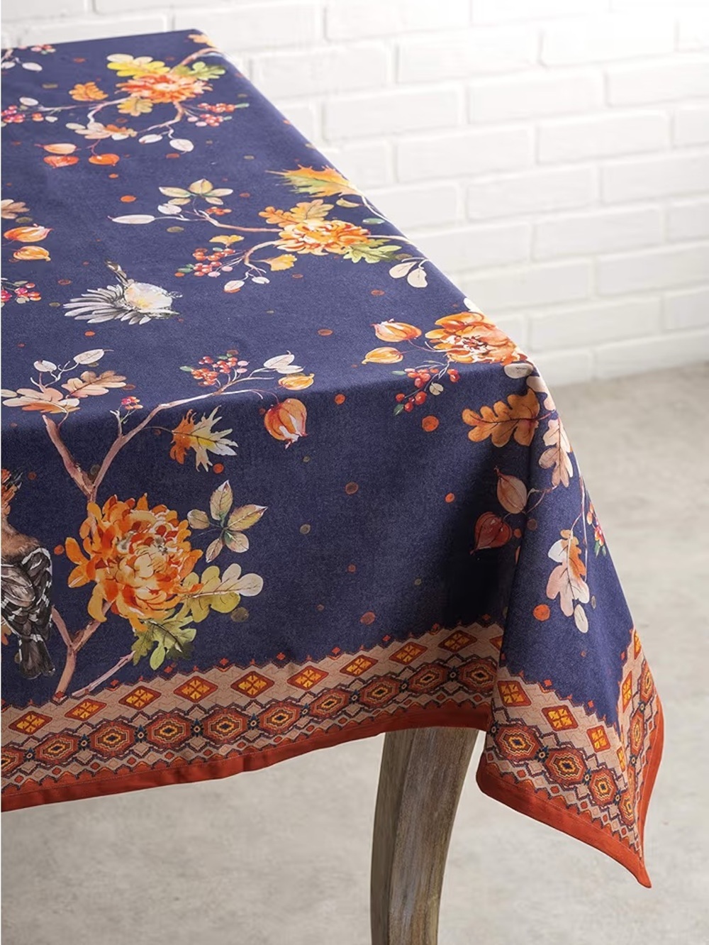 Maison D' Hermine Table Cloth Square Table 100% Cotton 54 X 54 Kelim - Infinity) - Picture 8 of 11